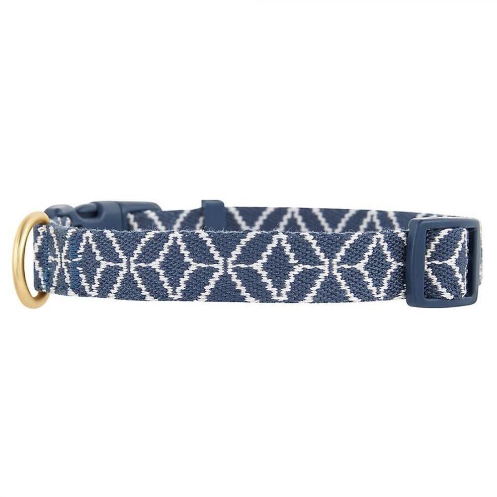 Top Paw Nylon Gray w/ White Diamond Adjustable Dog Collar Small 10-14‎ in